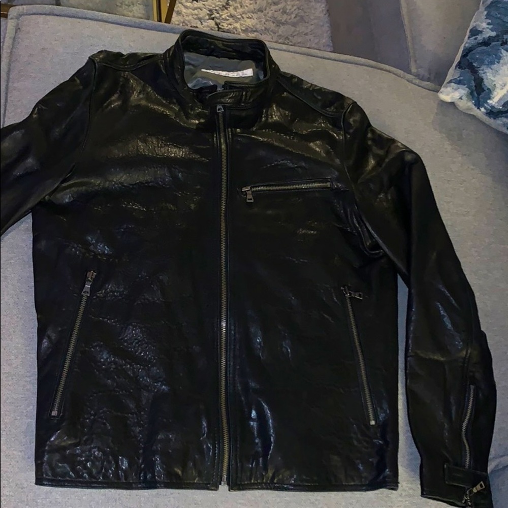 Black leather